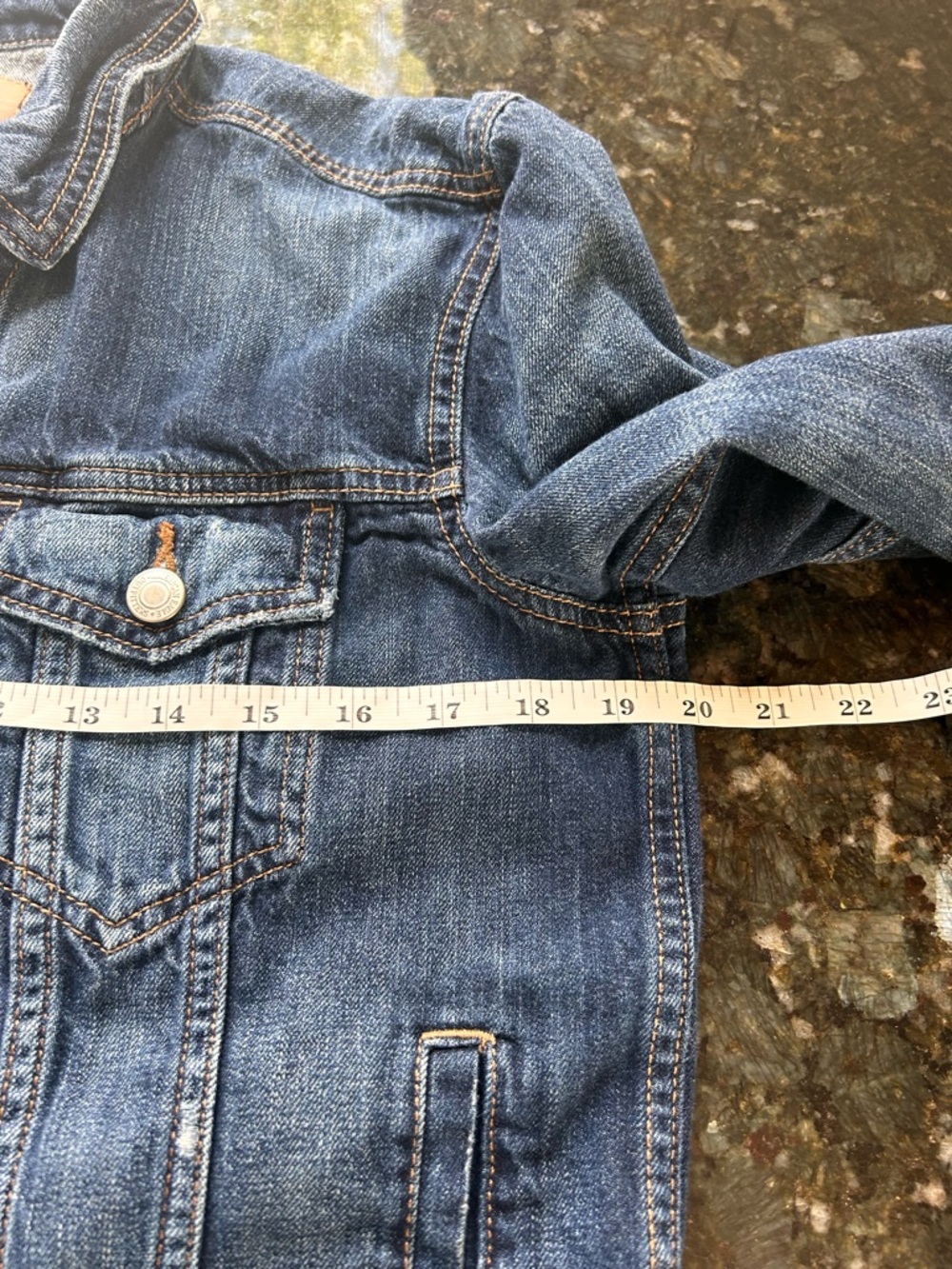 American Eagle 100% Cotton Distressed Jean Denim Jacket. Soft. Classic. SZ M - Picture 8 of 9